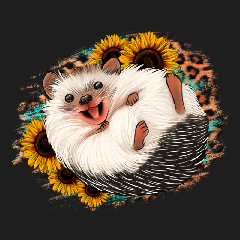 Happy Hedgehog Sunflower Leopard Classic Tee by Jasminsmagicworld | Teevron