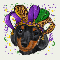 Mardi Gras Hat Dachshund Puppy Urban Heavy Tee | Teevron