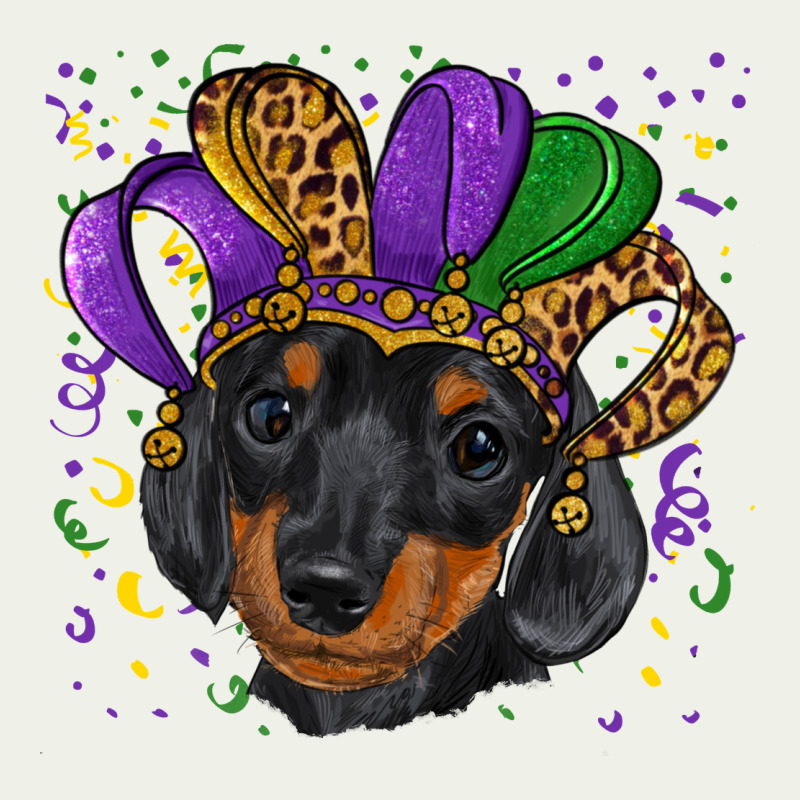 Mardi Gras Hat Dachshund Puppy Urban Heavy Tee by RanaPortraitStore | Teevron