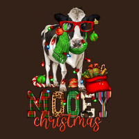 Mooey Christmas Holstein Cow Heavy Core Tee | Teevron