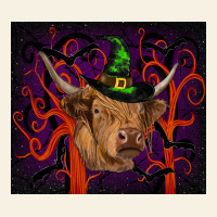 Halloween Glitter Highland Cow Tumbler Vintage Tee | Teevron
