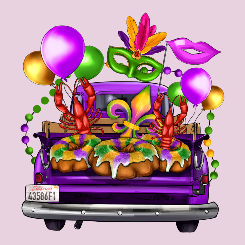Mardi Gras Farm Truck Back View Ladies Tee by FaDigitalArtStudio | Teevron