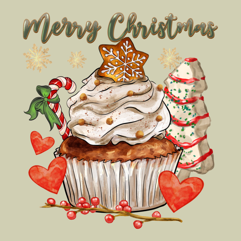 Merry Christmas Cupcake Heavy Core Tee by CowGirlArtShop | Teevron