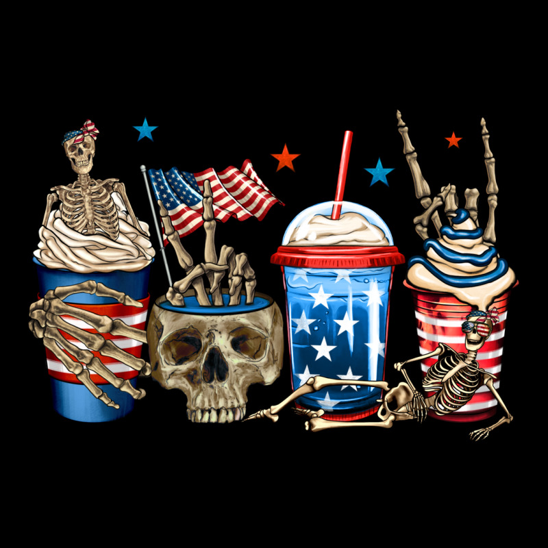 4th Of July Skeleton Coffee Cups Urban Hoodie by Jasminsmagicworld | Teevron