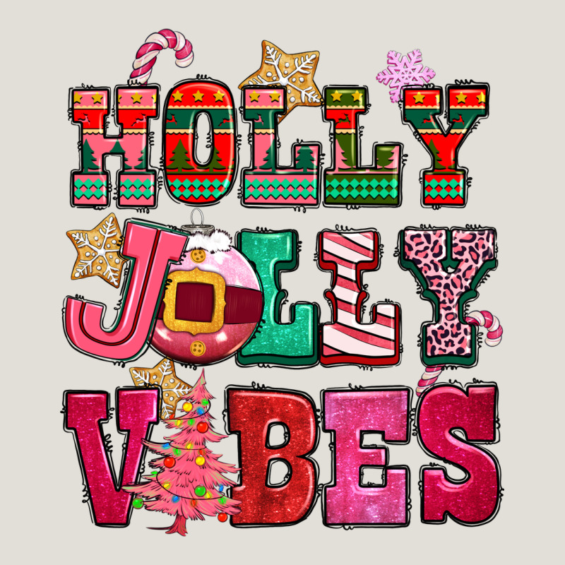 Holly Jolly Vibes Pink Christmas Heavy Core Tee by CowGirlArtShop | Teevron