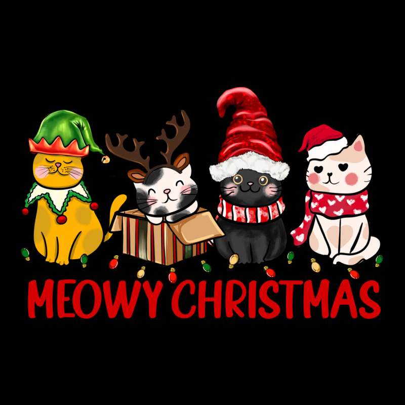 Meowy Christmas Heavy Core Tee by CowGirlArtShop | Teevron