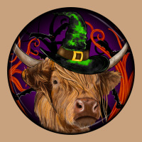 Halloween Highland Cow Round Vintage Tee | Teevron