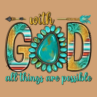 With God All Things Are Possible With Turquoise Gemstone Bbs Vintage Tee | Teevron
