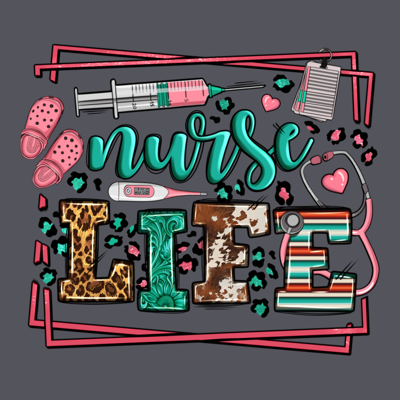 Nurse Life Leopard Frame Vintage Hoodie by LillyAllenDesigns | Teevron