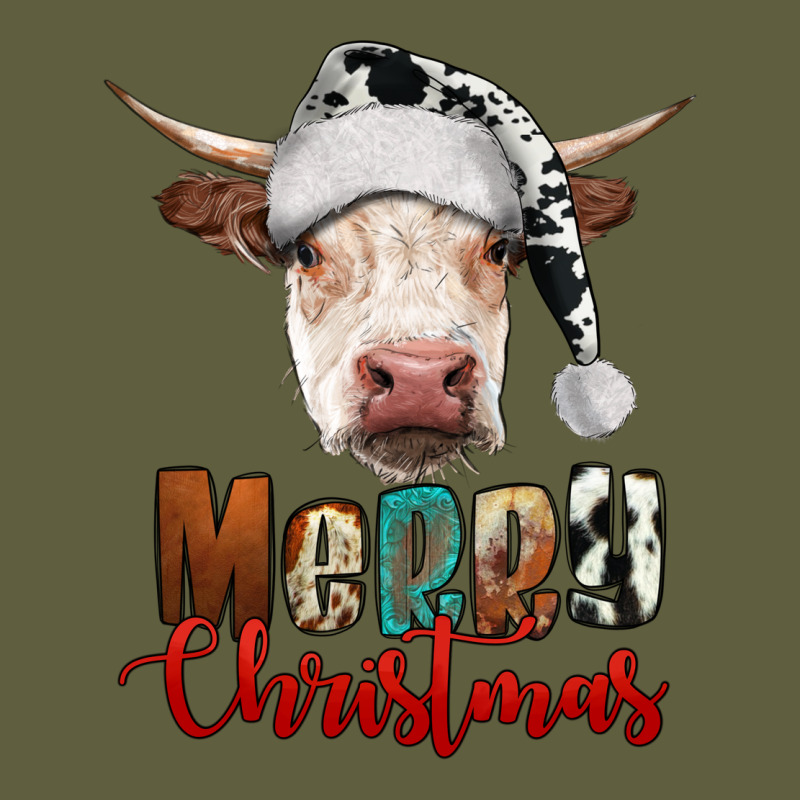 Merry Christmas Hereford Cow Vintage Tee by RanaPortraitStore | Teevron