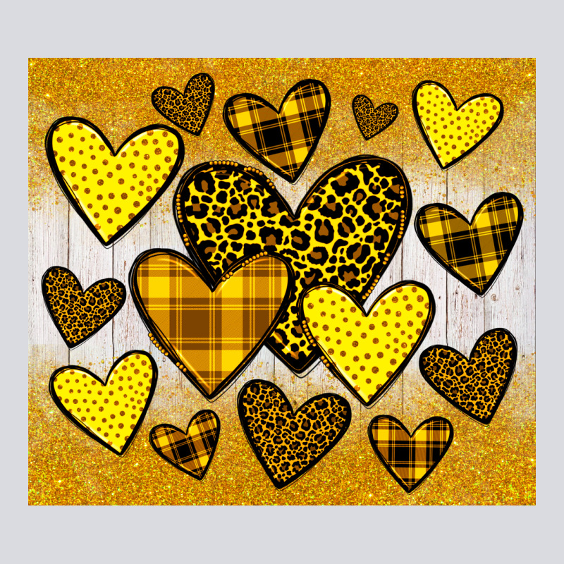 Yellow Hearts Zipper Hoodie by JahusDesignShop | Teevron