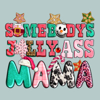 Somebody Jolly Ass Mama Pink Christmas Heavy Core Tee | Teevron
