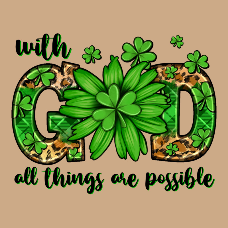 With God All Things Are Possible St. Patrick's Day Vintage Hoodie by LillyAllenDesigns | Teevron