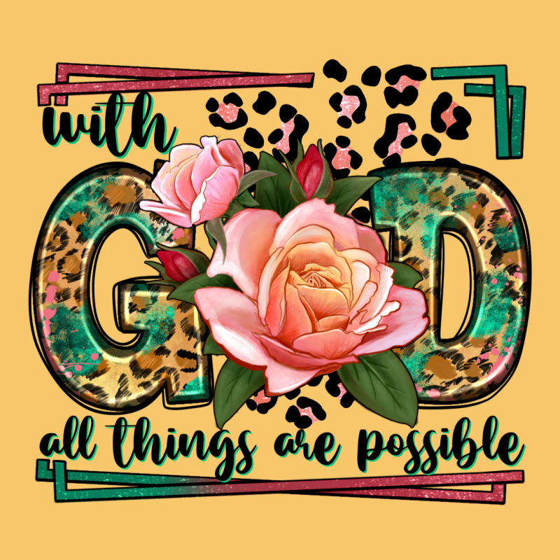 With God All Things Are Possible Leopard Frame Vintage Hoodie by LillyAllenDesigns | Teevron