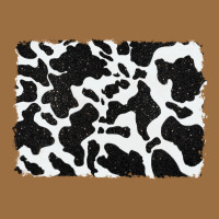 Distressed Black Glitter Cowhide Pattern Vintage Tee | Teevron