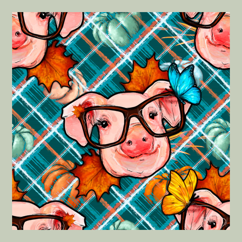 Fall Pig Seamless Pattern Long Sleeve Tee by BundleAndBundleShop | Teevron