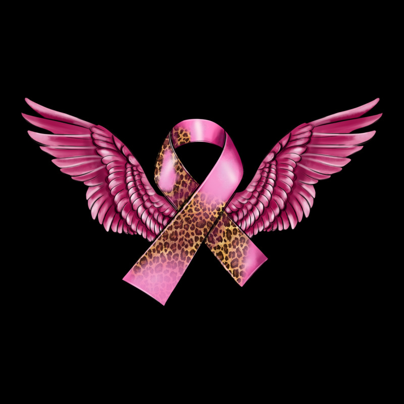 Breast Cancer Ribbon With Angel Wings Ladies Tee by FaDigitalArtStudio | Teevron