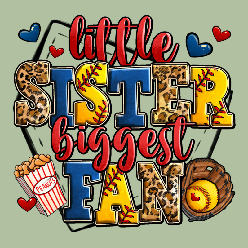 Little Sister Biggest Fan Softball Urban Hoodie by Jasminsmagicworld | Teevron