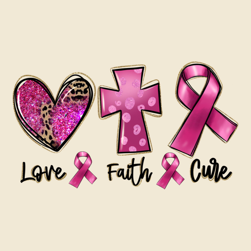 Love Faith Cure Breast Cancer Ladies Tee by FaDigitalArtStudio | Teevron