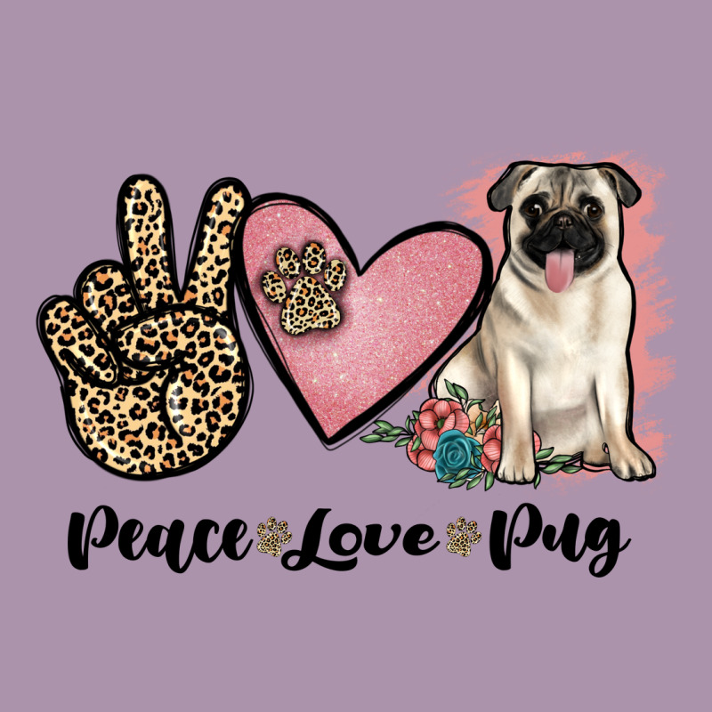 Peace Love Pug Heavyweight Hoodie by JahusDesignShop | Teevron