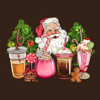 Pink Christmas Santa Coffe Cups Heavy Core Tee | Teevron