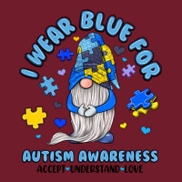 I Wear Blue For Autism Awareness Zipper Hoodie | Teevron