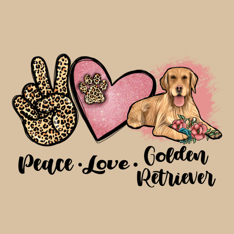 Peace Love Golden Retriever Heavyweight Hoodie by JahusDesignShop | Teevron