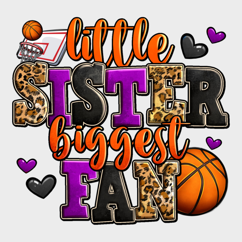Little Sister Biggest Fan Basketball Urban Hoodie by Jasminsmagicworld | Teevron