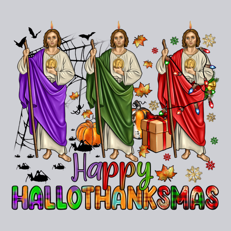 San Judas Happy  Hallothanksmas Heavyweight Sweatshirt by JahusDesignShop | Teevron