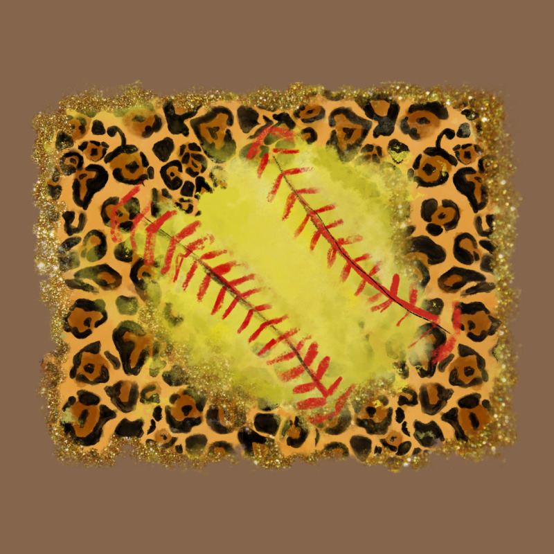 Watercolor Glitter Leopard Softball Background Premium Tee by RanaPortraitStore | Teevron
