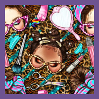 Hairdresser Messy Bun Hand Mirror And Scissors With Leopard And Tiger  Vintage Tee | Teevron