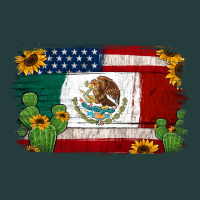 Mexican American Flag Background Classic Tee | Teevron