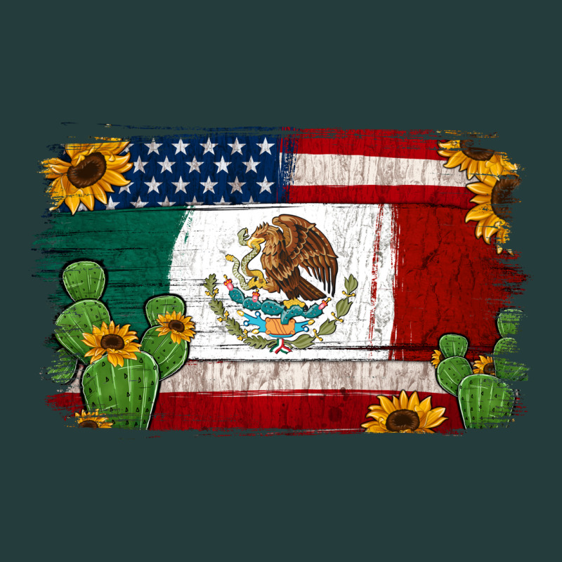 Mexican American Flag Background Classic Tee by Jasminsmagicworld | Teevron