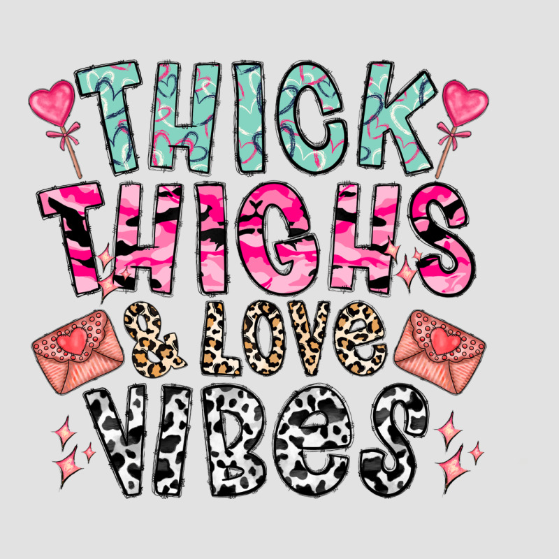 Thick Thighs And Love Vibes Premium Hoodie by CowhideDigitalArt | Teevron