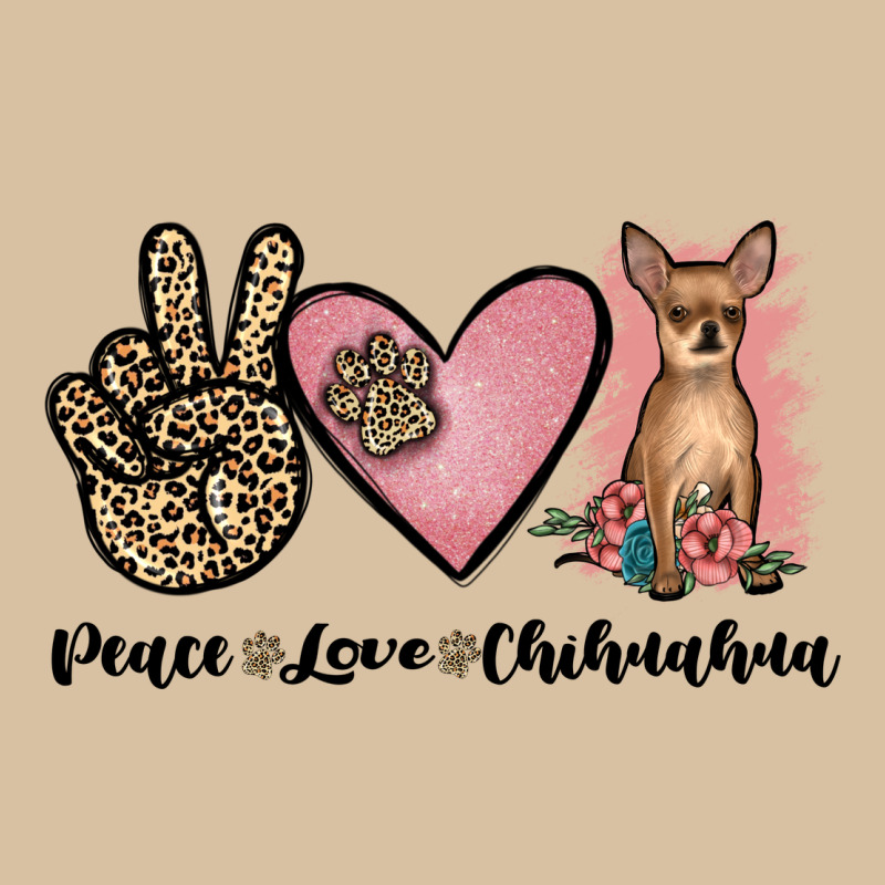 Peace Love Chihuahua Heavyweight Hoodie by JahusDesignShop | Teevron