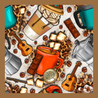Camping Coffee Cups Marshmallow And Moka Pot With Leopard Seamless Pat Vintage Tee | Teevron