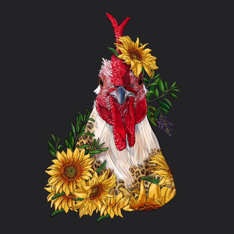 Sunflower Rooster With Leopard Vintage Tee by RanaPortraitStore | Teevron
