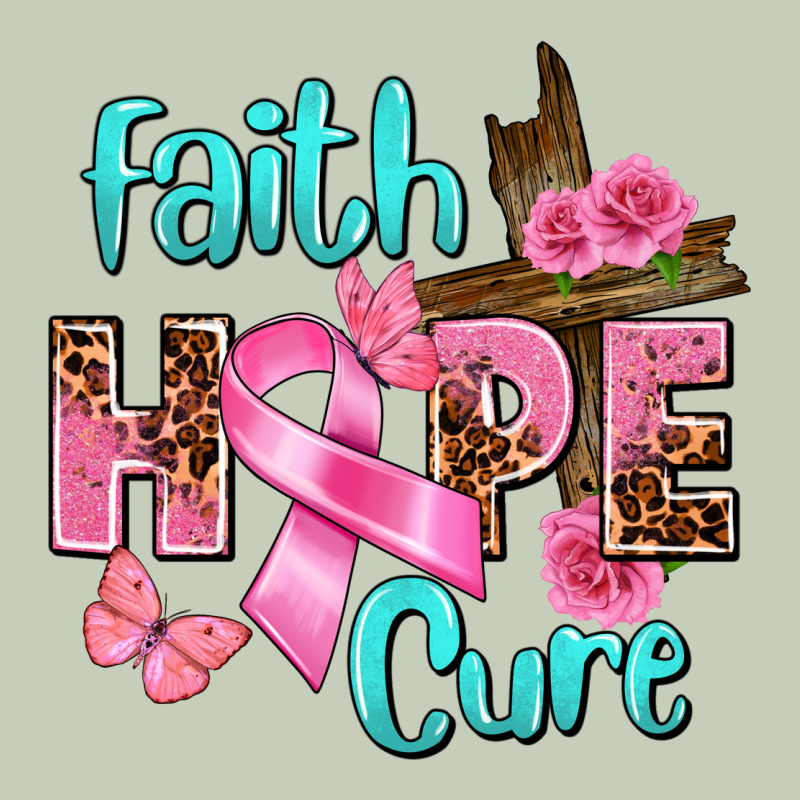Faith Hope Cure Breast Cancer Ladies Tee by FaDigitalArtStudio | Teevron
