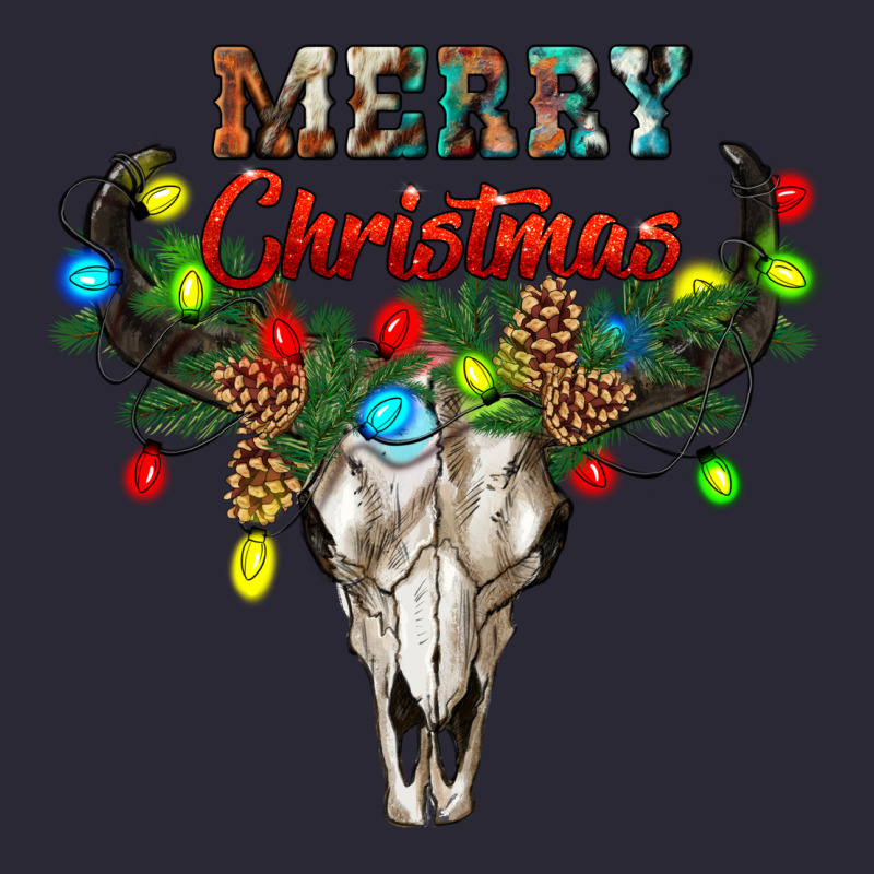 Merry Christmas Bull Skull Vintage Tee by RanaPortraitStore | Teevron