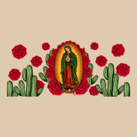 Lady Of Guadalupe Cactus Rose Heavyweight Sweatshirt | Teevron
