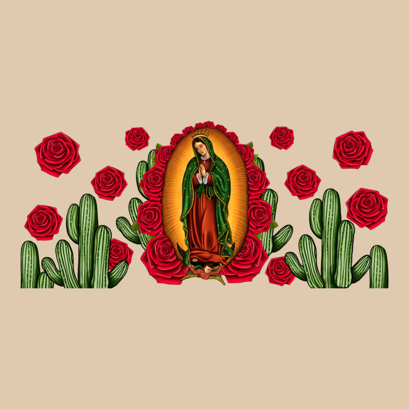 Lady Of Guadalupe Cactus Rose Heavyweight Sweatshirt by JahusDesignShop | Teevron