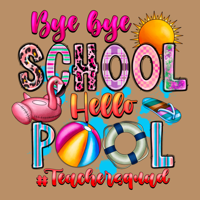 Bye Bye School Hello Pool Teacher  Squad Vintage Hoodie by CowhideDigitalArt | Teevron