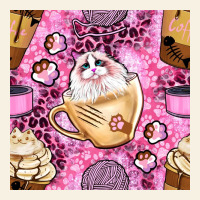 Cat Coffee Cups And Paw With Leopard And Glitter Seamless Pattern Bbs Vintage Tee | Teevron