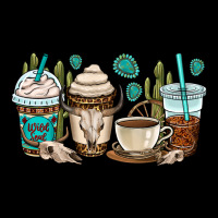 Bull Skull Coffee Cups Ladies Tee | Teevron
