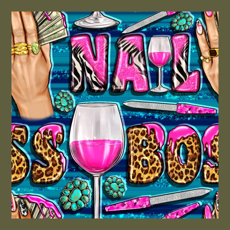 Nail Boss Money Hand And Wine With Gemstone Leopard And Zebra Seamless Vintage Tee by BundleAndBundleShop | Teevron