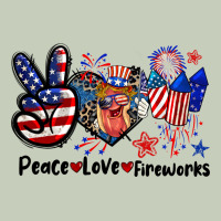 Peace Love Fireworks 4th Of July Classic Tee | Teevron