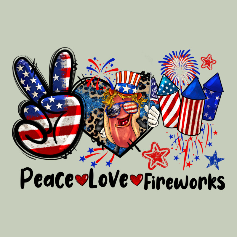 Peace Love Fireworks 4th Of July Classic Tee by CowGirlArtShop | Teevron