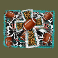 Football Cross Aztec Leopard Background Vintage Tee | Teevron