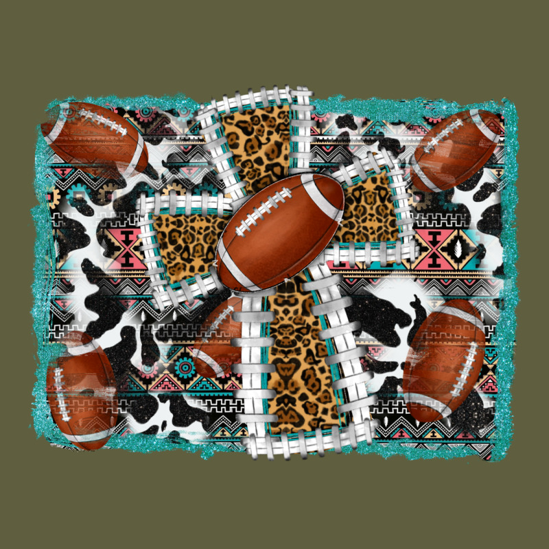 Football Cross Aztec Leopard Background Vintage Tee by RanaPortraitStore | Teevron