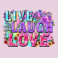 Live Laugh Love Hippie Valentine's Day Ladies Tee | Teevron